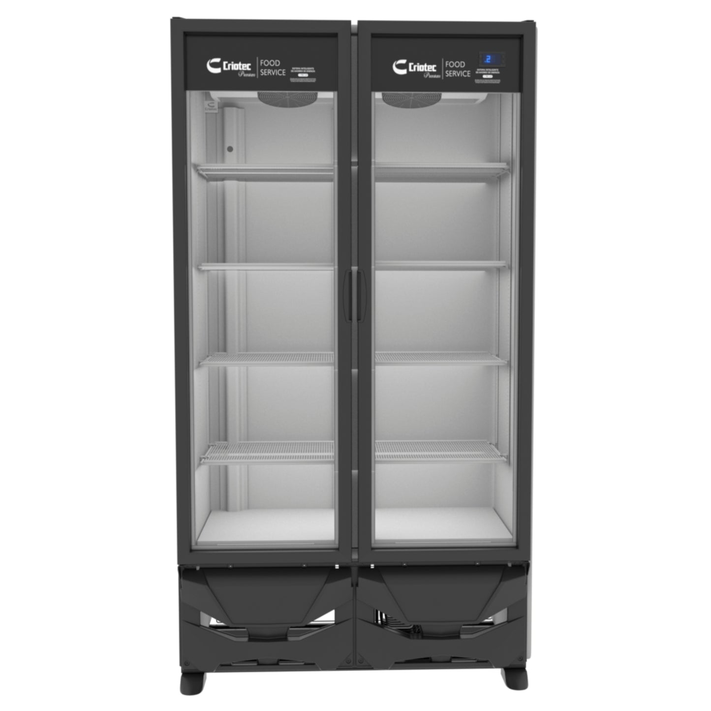 Criotec CFX-24 2P Refrigerador Doble Puerta De Cristal