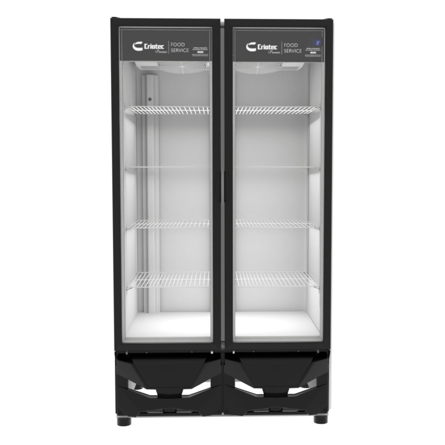 Criotec CFX-37 2P Refrigerador Doble Puerta De Cristal