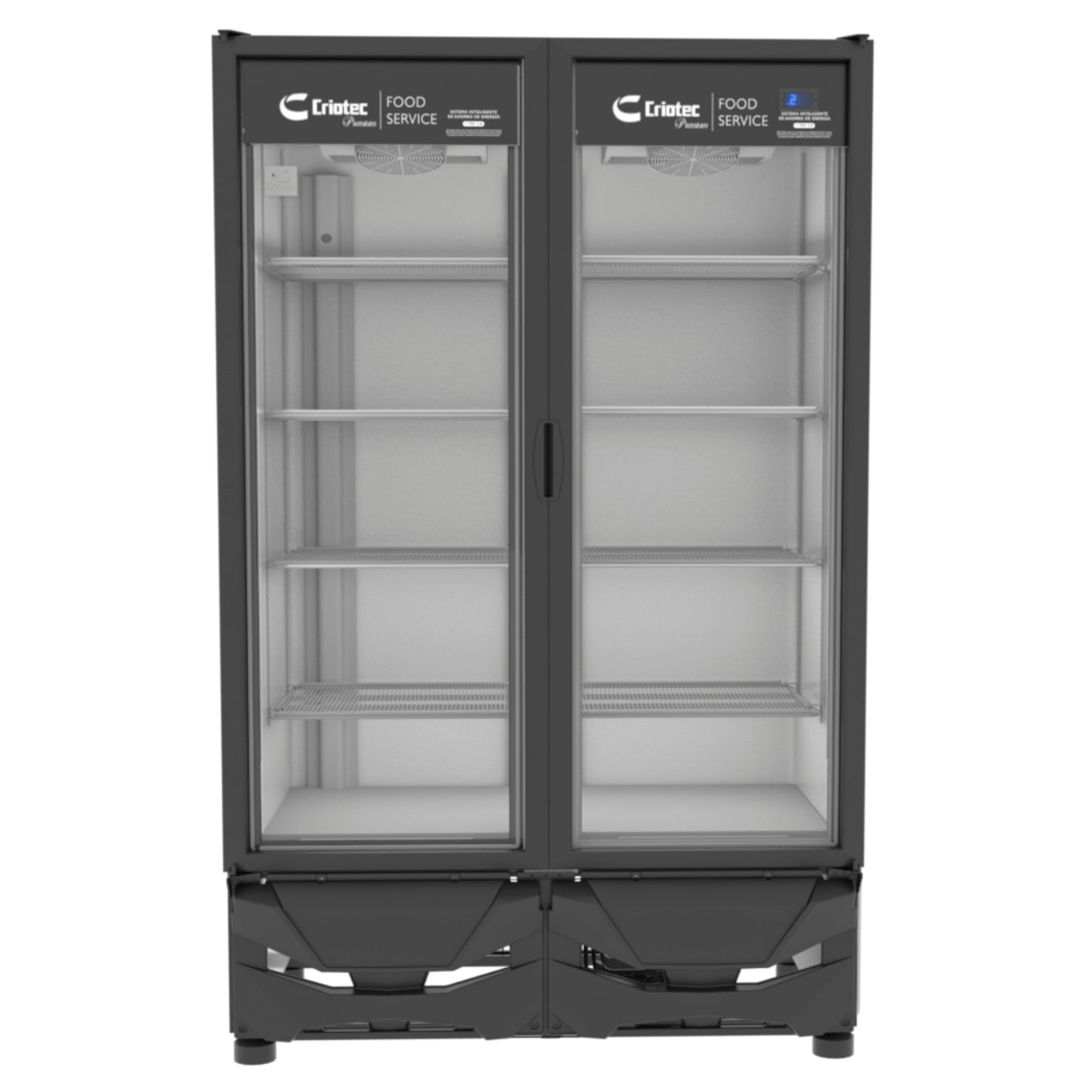Criotec CFX-42 2P Refrigerador Doble Puerta De Cristal