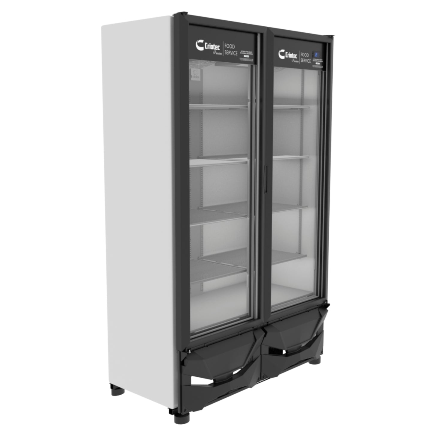 Criotec CFX-42 2P Refrigerador Doble Puerta De Cristal